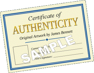 certificate
          of autenticity