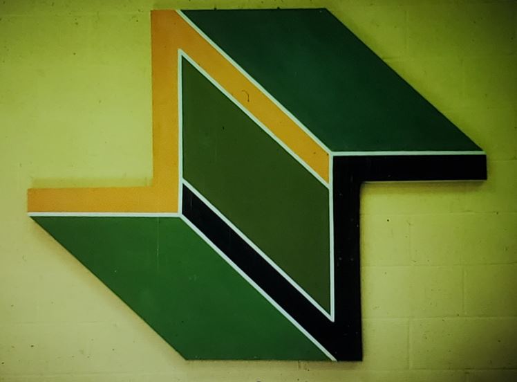 Shaped canvas,
                geometric art